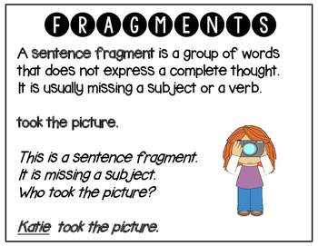 sentence fragment mean