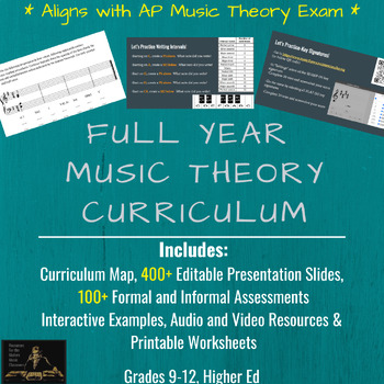 Preview of Complete Full Year Music Theory Curriculum | Slides, Resources & Assessments
