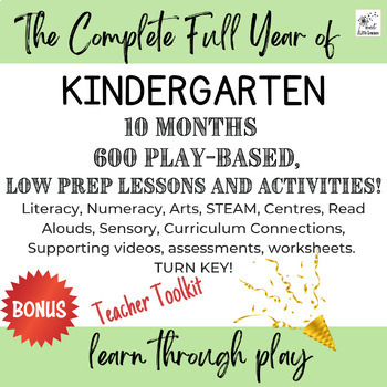 Preview of Complete Full Year of Kindergarten Lesson Plans and Activities | Ontario FDK