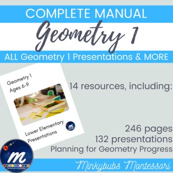 Preview of Complete Geometry Manual Bundle Lower Elementary Montessori