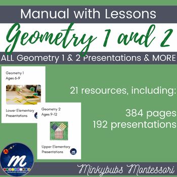 Preview of Complete Geometry Manual Bundle Lower and Upper Elementary Montessori Age 6 - 12
