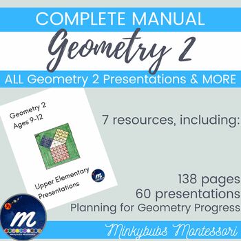 Preview of Complete Geometry Manual Bundle Upper Elementary Montessori
