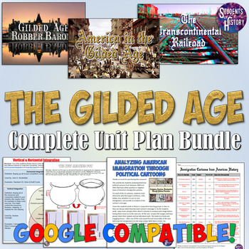 Preview of Gilded Age Unit Plan Bundle: Projects, Activities, Worksheets, and Lessons