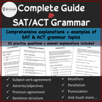 Preview of Complete Guide to SAT and ACT Grammar | SAT and ACT Prep