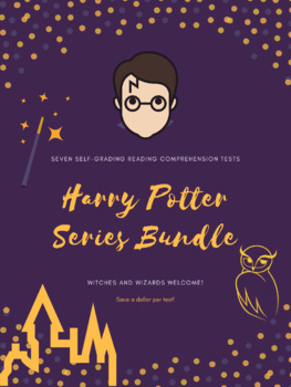 Preview of Complete Harry Potter Series Reading Comprehension Test Bundle