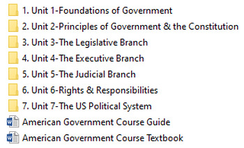 Preview of Complete High School American Government Course Bundle
