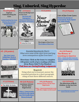 Preview of Complete Hyperdoc Unit for Sing, Unburied, Sing