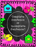 Complete & Incomplete Sentence Sort with Friendly Birds