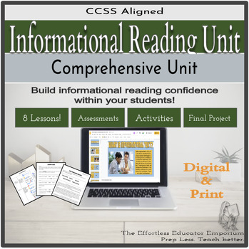 Preview of Complete Informational Reading Unit for Middle Schoolers: Ready-to-Use Resources