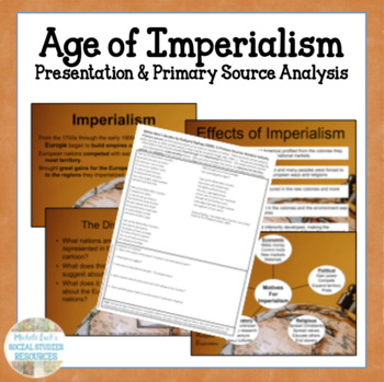 Preview of Intro to Imperialism & Imperialist Motives Ppt & Primary Source Analysis