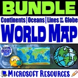 Continents, Oceans and the World Map 5-E Resource BUNDLE |