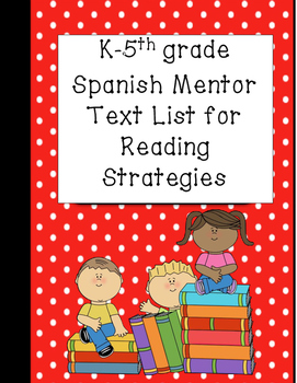 Preview of Complete K-5th Spanish Mentor Text List for Reading Comprehension