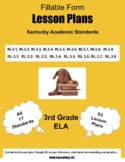 Complete Kentucky ELA Lesson Plan Bundle - 3rd Grade (53 l
