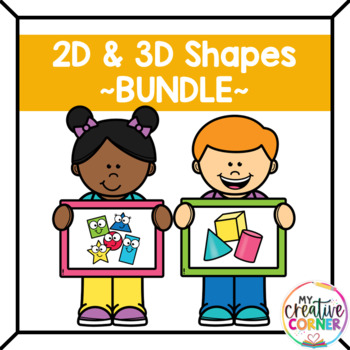 Preview of Complete Kindergarten 2D and 3D Shapes Unit Digital Lessons and Games