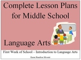 Complete Language Arts Lesson Plans: First Week