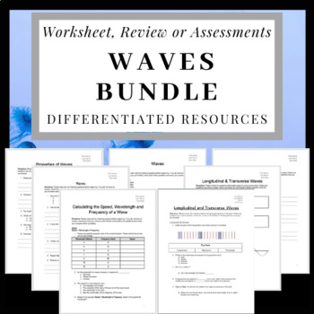 Preview of Differentiated Bundle on Waves: Formative & Summative Assessments