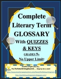 Complete Literary Term Glossary, With Quizzes and Answer K