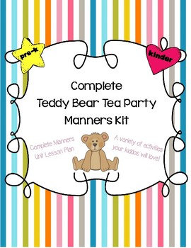 Preview of Complete Manners Unit Teddy Bear Tea Party