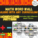 Complete Math Word Wall- Honeycomb Pattern