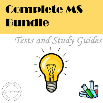 Preview of Complete Middle School Science Test Bundle