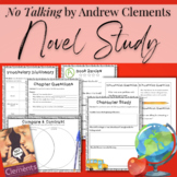 Complete Novel Study - No Talking by Andrew Clements