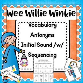 Preview of Wee Willie Winkie Nursery Rhyme Activities Lesson Plans FREE