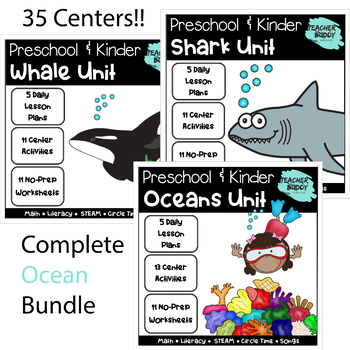 Preview of Complete Ocean Bundle - Preschool Ocean, Whale, and Shark Units