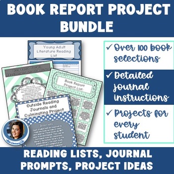Preview of Book Report Project Bundle: Reading Lists, Journal Activity & Projects Included