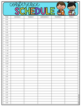 Parent Teacher Conference Forms - Editable by Traci Bender - The Bender ...