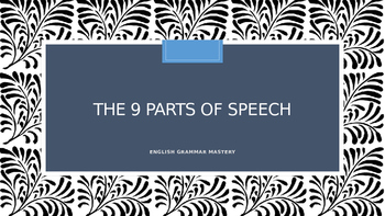 Preview of Complete Parts of Speech Lesson + PPT + Worksheet+ Answers