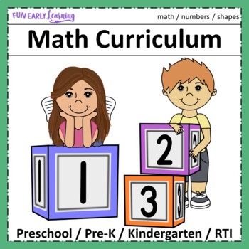 Preview of Complete Pre-K Math Program with Guided Lessons - Numbers & Shapes