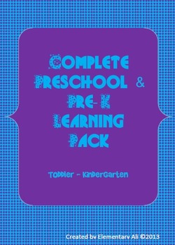 Preview of Complete Pre-K to Kindergarten Learning Set (Common Core aligned)