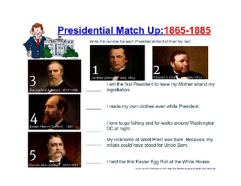 Preview of Complete Presidential Match Up Set for Unit Study