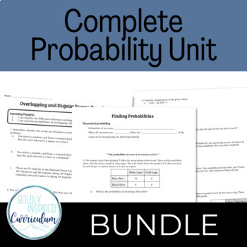 Preview of Simple and Compound Probability Guided Notes and Worksheets for Algebra 1