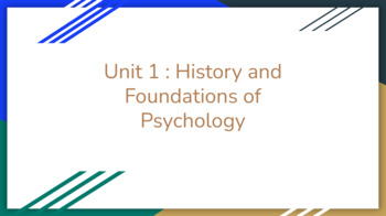 Preview of Complete Psychology Unit 1 & 2; (Slides & Assessment)