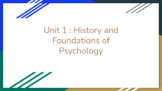 Complete Psychology Unit 1 & 2; (Slides & Assessment)