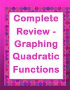 Preview of Quadratic Functions- complete review of graphing with technology