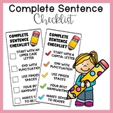Complete Sentence Checklist