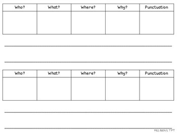 Complete Sentence Graphic Organizer by Miss Becky's TPT | TpT