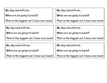 Complete Sentence Small Strip to Use on Students' Desks by Edith Scott