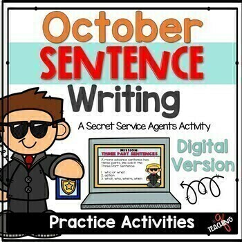 Preview of Complete Sentences, 3rd, Writing, Interactive, Google Apps, October