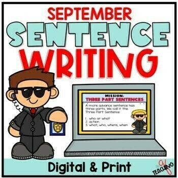 Preview of Complete Sentences, 3rd, Writing, Interactive, Google Apps, September