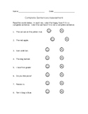 Complete Sentences Assessment