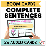 Complete Sentences Boom Cards