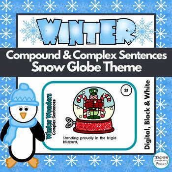 Preview of Winter Sentence Structure Activity Compound Complex Sentences 3rd 4th 5th Grade