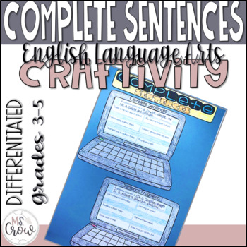 Preview of Complete Sentences Craft