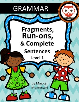 Preview of Fragments, Run-Ons, and Complete Sentences Level 1