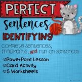 Sentence, Fragment, or Run-on PowerPoint and Worksheets