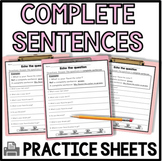 Complete Sentences | Sentence Writing | Editing Practice 