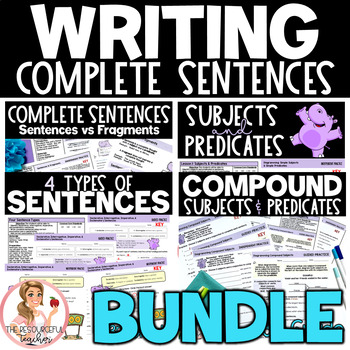 Preview of Writing Complete Sentences Bundle | 3rd Grade